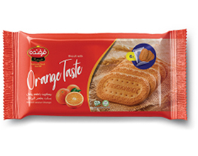 شرکت پخش مروارید زرین پارس MZP بیسکویت زبان ۲۷۰ گرمی فرخنده با طعم پرتقال