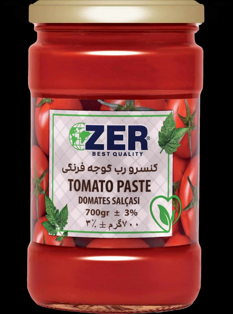 رب گوجه فرنگي شيشه 700 گرمي 12 عددي - ZER