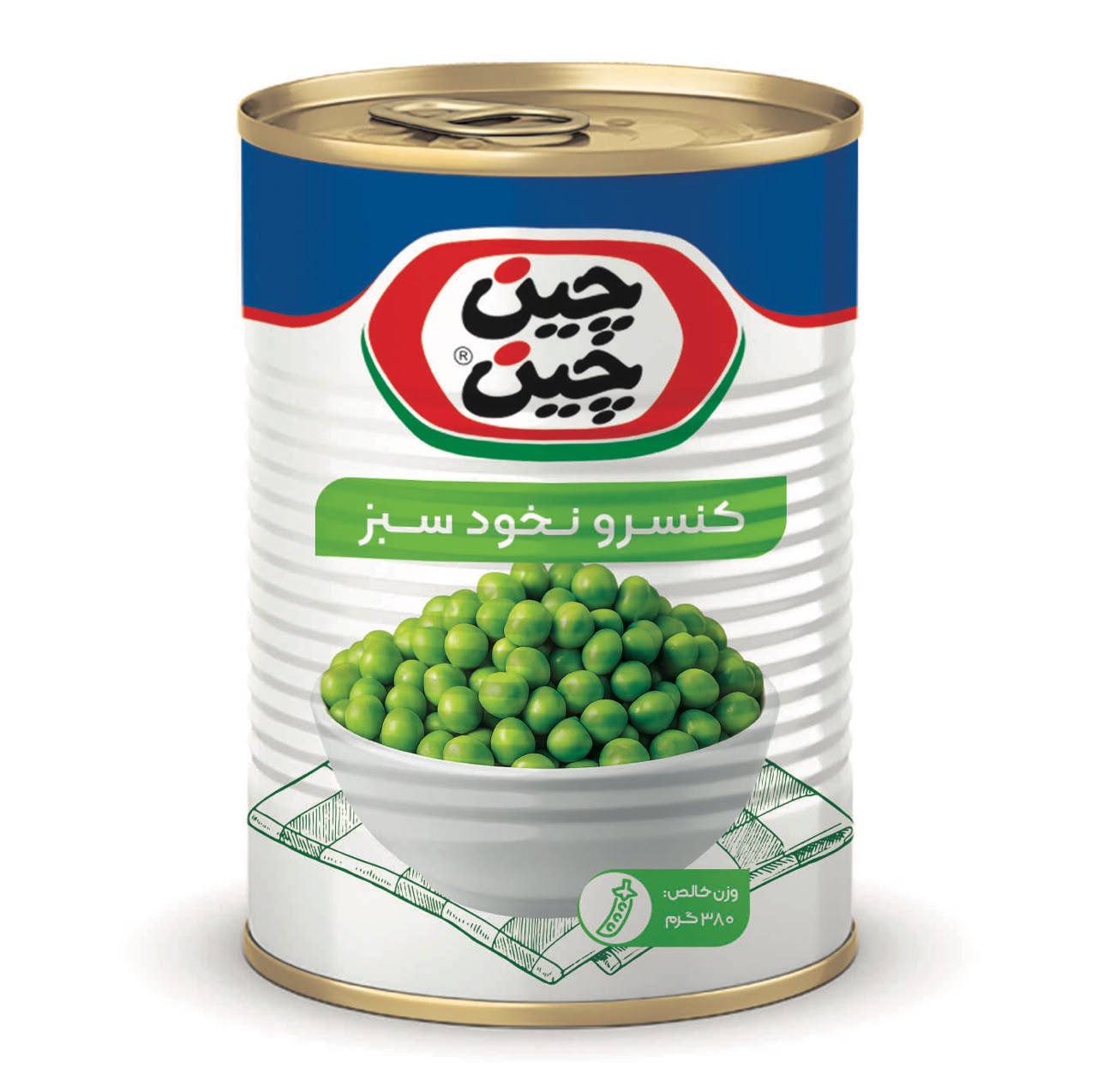 كنسرو نخود سبز 380 گرمي 12 عددي - چين چين