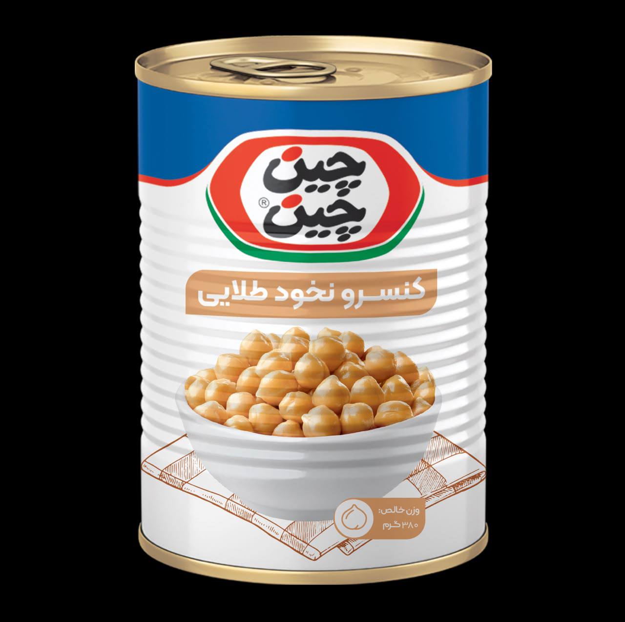 كنسرو نخود طلايي 380 گرمي 12 عددي - چين چين