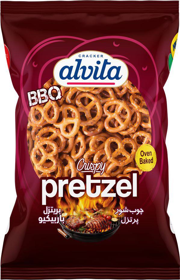   چوب شور پريتزل باربيكيو 180 گرمي 12 عددي -آلويتا