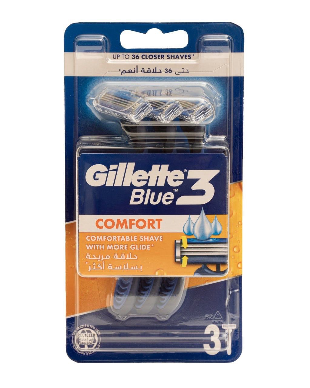 تيغ سه لبه بلو تري کامفورت 1 بسته 3 عددي - ژيلت