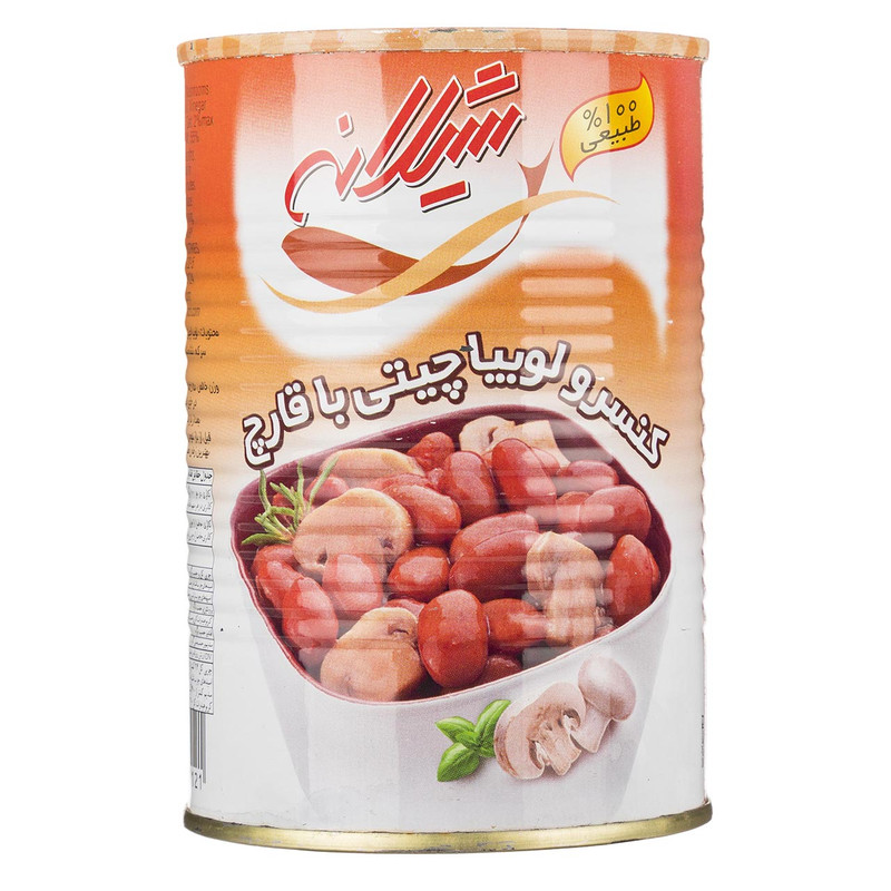 كنسرو لوبيا چيتي با قارچ 425 گرمي 18 عددي - شيلانه